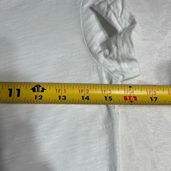 Rowan Tyler Slub Tee White Short Sleeve Shirt XS Women - Picture 9 of 10